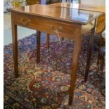 WRITING TABLE, George III mahogany, rectangular with full width frieze drawer,