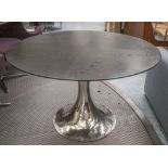JULIAN CHICHESTER DAKOTA TABLE, circular quartered ash top,