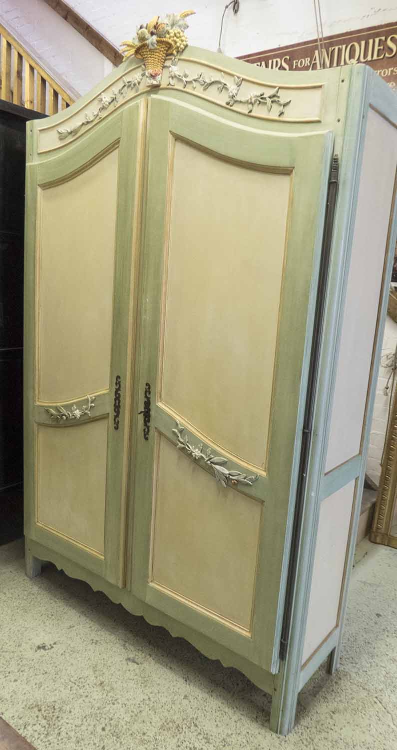 ARMOIRE, Louis XVI style, painted, with a pair of doors enclosing shelves,