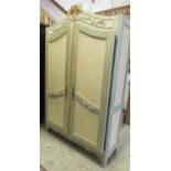 ARMOIRE, Louis XVI style, painted, with a pair of doors enclosing shelves,