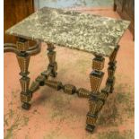 CENTRE TABLE, Moorish hardwood and bone inlaid,