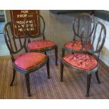 DINING CHAIRS, a set of four, late 19th mahogany,