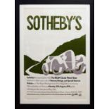 SOTHEBY'S IBCAM Classic Motor Show original sale poster, 1979, 75cm x 50cm, framed and glazed.