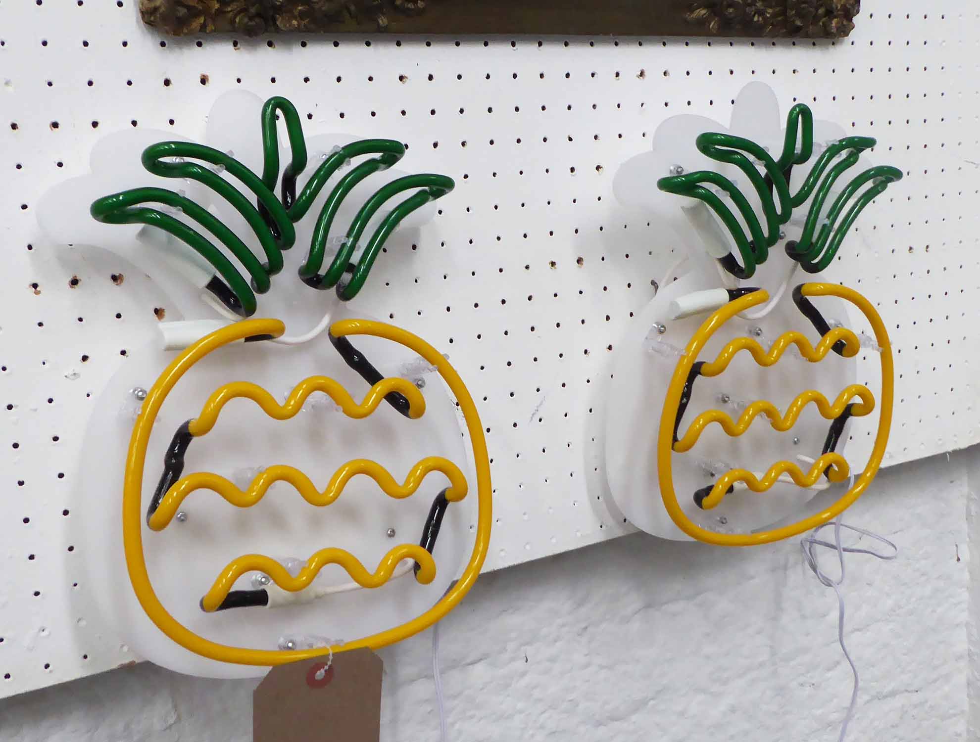 NEON LIGHTS, a pair, pineapple design, 29cm H. - Image 2 of 2