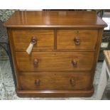 CHEST, Victorian mahogany of two short and two long drawers, 96cm H x 99cm W x 51cm D.