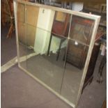 WALL MIRROR, 1940's Italian silver frame, with rectangular divided plates, 103cm H x 115cm.