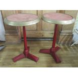 BISTRO TABLES, a pair, French 1930's, Art Deco,