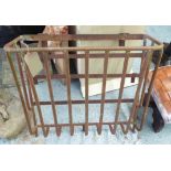 HORSE HAY MANGER FEEDER, wall mounted cast iron, 77cm H x 71cm.