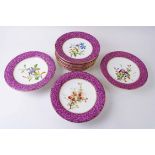 LATE VICTORIAN ROYAL WORCESTER DESSERT SERVICE,