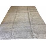 JUTE CARPET, 380cm x 270cm, Ben Soleimani inspired silver grey field.