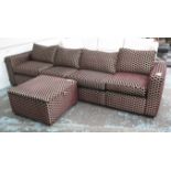 CONTEMPORARY SOFABED, in three sections, middle section 5ft,