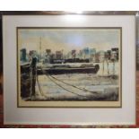 HEINRICH WEISSENBAUM 'Harbour', 1978, etching, hand signed and dated,