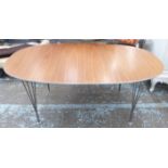 FRITZ HANSEN SUPER-ELLIPTICAL DINING TABLE, by Designer: Piet Hein, Arne Jacobsen & Bruno Mathsson,