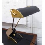 JUMOI DESK LAMP, designed by Eileen Gray, black and gilt finished metal.