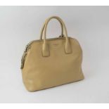 PRADA SAFFIANO NOISETTE LEATHER SHOPPING BAG, with leather and fabric lining, gold tone hardware,