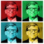 DOLLARSANDART 'Bill Gates', from the 'Di$ruptive$' collection, German etching, AP signed,