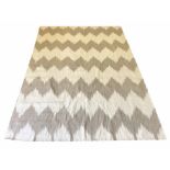 JAIPUR DHURRIE RUG, 290 x 200cm, Ikat design.