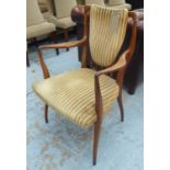 A. J. MILNE CHAIR, made for Heals, 1947 design, in Rosewood (with faults - ripped upholstery).