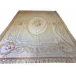 FINE AUBUSSON SAVONNERIE DESIGN CARPET, 427cm x 297cm.