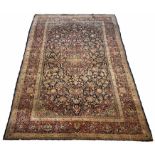 ANTIQUE KASHAN RUG, 200cm x 135cm,