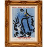 MARC CHAGALL 'Moses', original lithograph poster, printed by Mourlot 1960- Edition: 500,