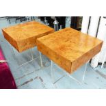 JONATHAN ADLER BOND END TABLES, a pair,