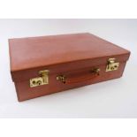 SWAINE ADENEY BRIGG 'PAPWORTH' ATTACHE 47 CASE, hand stitched, tan leather, plus two keys, 46.