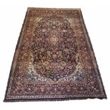 ANTIQUE KASHAN RUG, 205cm x 130cm,