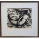 KEITH MCINTYRE 'Mermaid', 1988, charcoal on paper, signed and dated lower right,