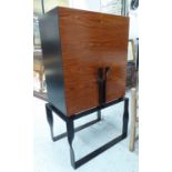 RUBELLI CASA FORCOLA BAR CABINET, by Luca Scacchetti, black lacquered body with rosewood doors,