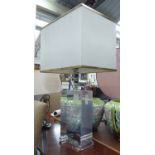 TABLE LAMP, continental, lucite, 82cm (with shade).