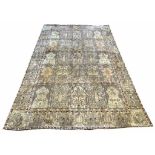 FINE PURE SILK TEHRAN DESIGN CARPET, 292cm x 183cm,