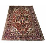 ANTIQUE HERIZ RUG, 193cm x 143cm,