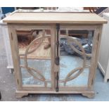 INDIA JANE CABINET, bleached wood with mirrored door and metal fastening, 103cm x 50cm x 102cm H.