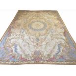 AUBUSSON SAVONNERIE DESIGN NEEDLEPOINT CARPET, 373cm x 266cm,