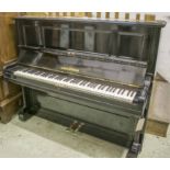 BECHSTEIN UPRIGHT PIANO, in a full gloss ebonised case, serial no 86442, 150cm x 125cm H x 59cm.