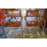 DINING ARMCHAIRS, a set of eight,