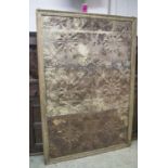 INDIAN PRESSED METAL PANELS, two, in wooden frames, one 118cm W x 156cm H,