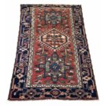 KARAJA RUG, 167cm x 103cm, together with an Afghan rug.