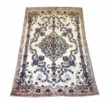 VERY FINE SIGNED PERSIAN ISPHAHAN RUG, 165cm x 105cm,