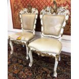 SALON CHAIRS, a pair, to match previous lot.