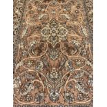 FINE PART SILK PERSIAN TEHRAN DESIGN RUG, 215cm x 136cm,