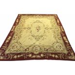 FINE AUBUSSON SAVONNERIE DESIGN CARPET, 292cm x 228cm.