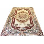 NEEDLEPOINT CARPET SAVONNERIE DESIGN RUG, 268cm x 180cm, together with a similar needlepoint rug,