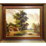H. VON MEENEIY 'Landscape', oil on canvas, 50cm x 60cm, framed.