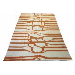 CONTEMPORARY KILIM, 248cm x 169cm, abstract design.