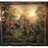 FRENCH AUBUSSON TAPESTRY, 196cm x 184cm, after Jean-Honoré Fragonard.