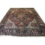 ANTIQUE HERIZ CARPET, 385cm x 290cm,