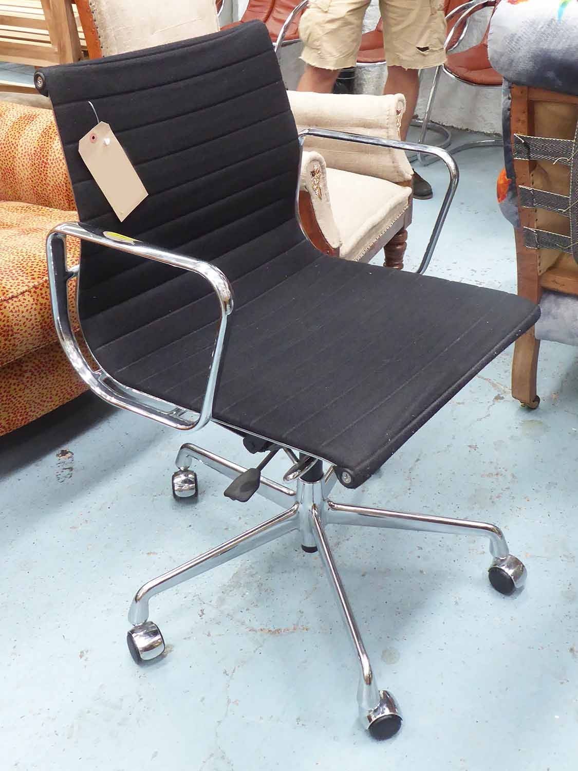 VITRA ALUMINIUM GROUP DESK CHAIR, by Charles and Ray Eames, 58cm W.