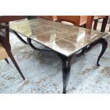 CHRISTOPHER GUY MATISSE LOW TABLE, with antique effect mirrored top on an ebonised frame,